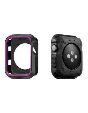Apple Watch silikoninen suojakuori musta/lila - 4 eri kokoa