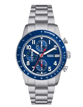 Fossil Sport Tourer Silver Blue chronograph FS6047