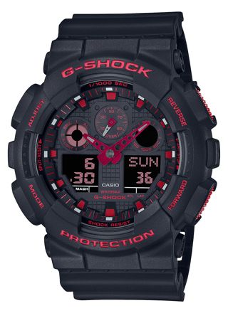Casio G-Shock Black and Fiery Red Limited Edition GA-100BNR-1AER