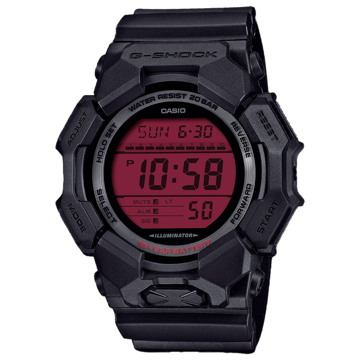 Casio G-Shock Black and Bold Red GD-010BBR-1ER