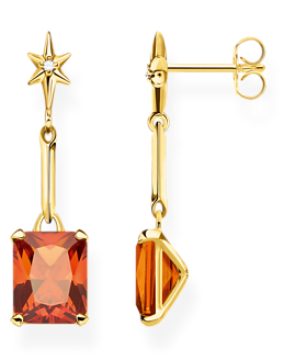 Thomas Sabo korvakorut orange stone with star H2115-971-8
