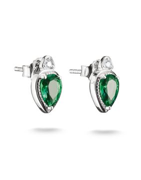 Thomas Sabo ELYNDRA vihreät hopeakorvakorut 12 mm H2333-166-6