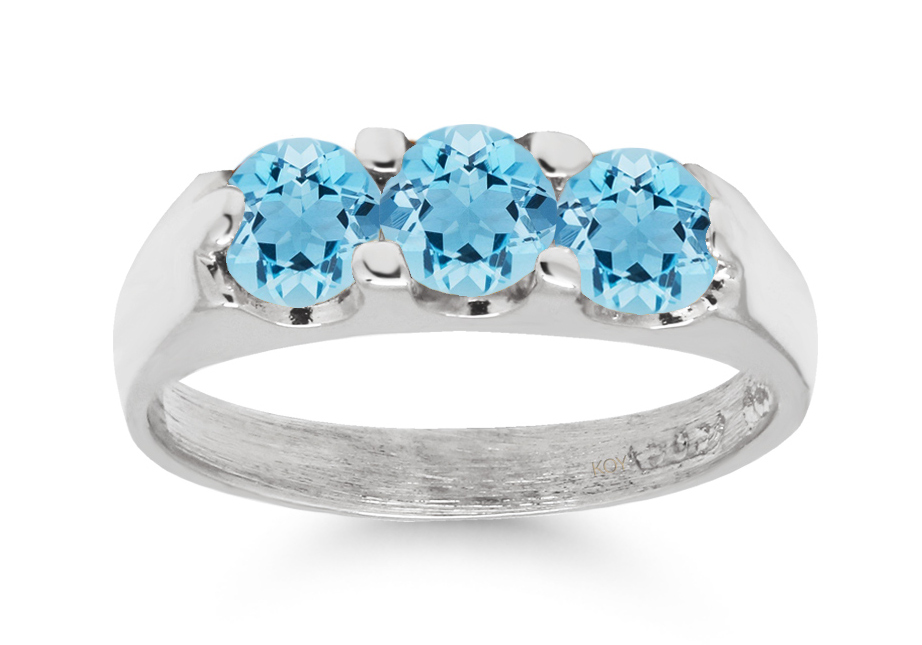 Hopeakastesormus h6014aqua