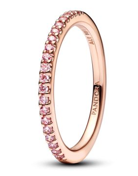 Pandora Moments punakullattu sormus pink cz 182999C01