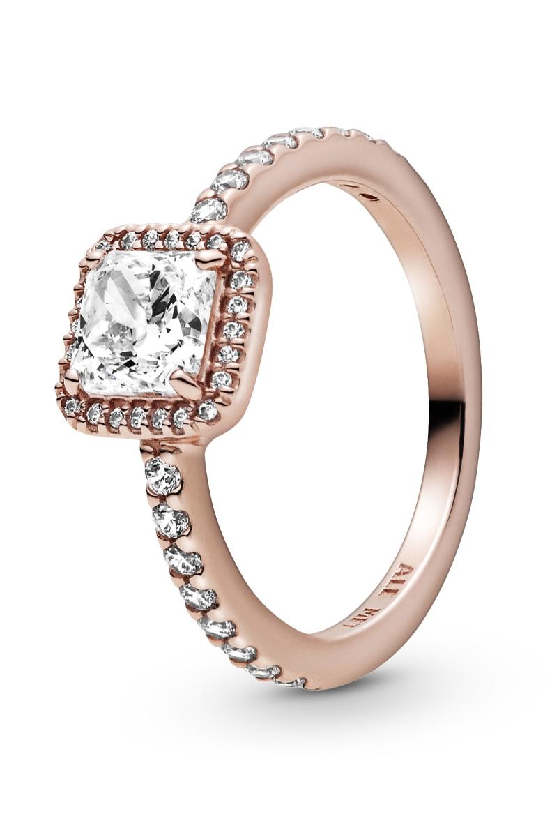 Pandora punakullattu kimaltava halosormus 188862C01