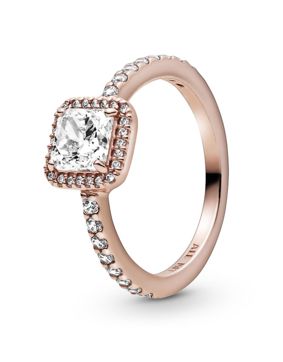 Pandora punakullattu kimaltava halosormus 188862C01