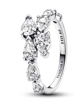 Pandora Timeless hopeinen kietoutuva sormus 193004C01