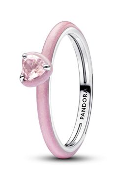 Pandora Moments vaaleanpunainen chackra sormus 193088C02