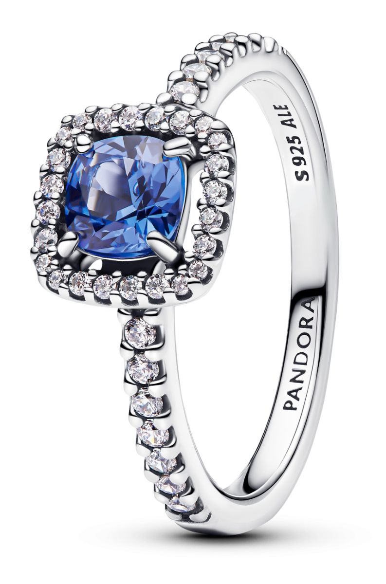 Pandora Timeless Halo hopeasormus sininen cz 193555C01
