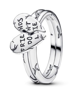 Pandora Stranger Things ystävyys hopeasormus 193575C00