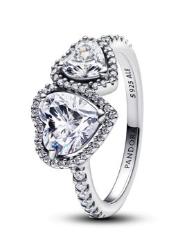 Pandora Timeless Halo sydämet sormus kirkas 193659C01