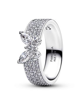 Pandora Timeless kimaltava perhonen hopeasormus 194270C01