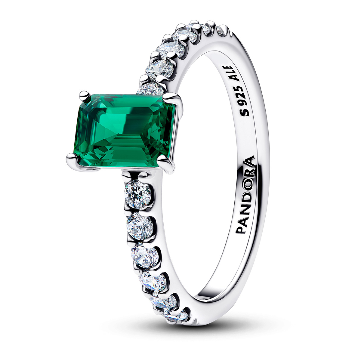 Pandora Timeless suorakulmainen halo-sormus hopea 194506C01-60