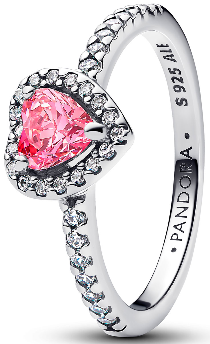 Pandora Timeless pinkki sydänsormus 198421C03-54