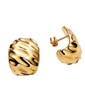Pandora Essence kullatut korvakorut leveät aaltoilevat 263879C00