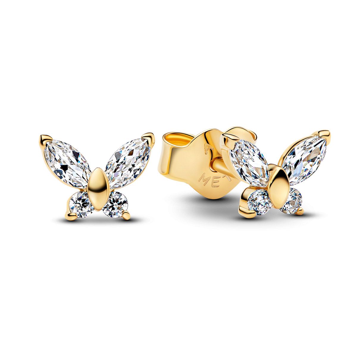 Pandora Timeless kullatut perhoset nappikorvakorut 264264C01