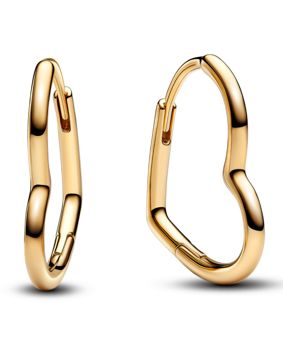 Pandora Moments kullatut sydänkorvarenkaat epäsymmetriset 268307C00