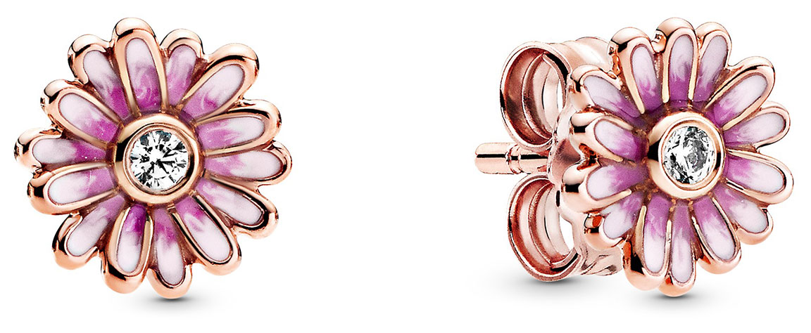 Pandora Pink Daisy Flower tappikorvakorut 288773C01 - Keskisen Kello Oy