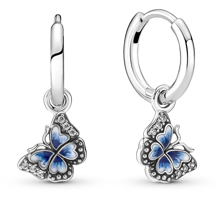 Pandora siniset perhos korvakorut 290778C01