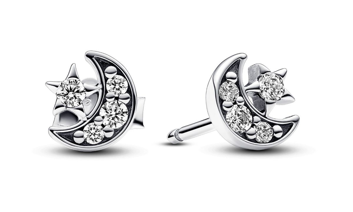 Pandora Moments kuu & tähdet hopeakorvakorut 292990C01