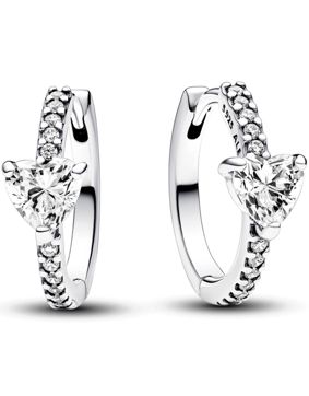 Pandora Timeless säihkyvät sydänkorvarenkaat 293101C01