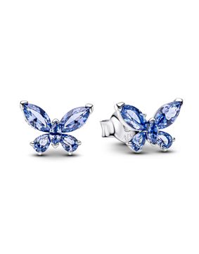 Pandora Timeless siniset perhoset hopeakorvakorut 294230C01