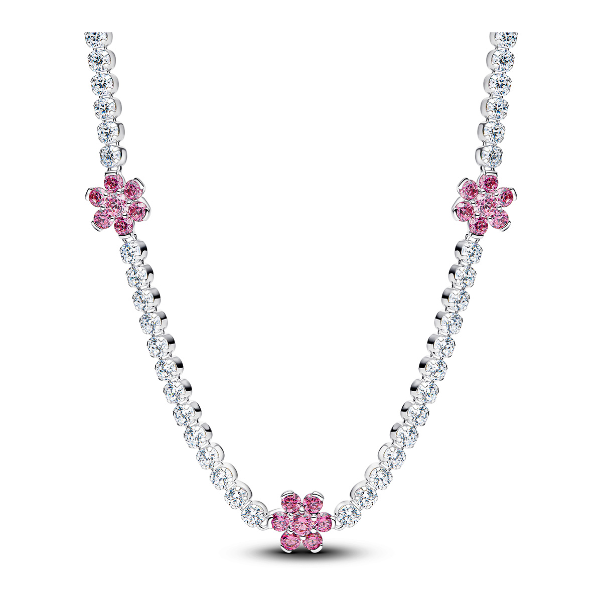 Pandora Timeless pinkki kukka hopeakaulakoru 394561C01-40