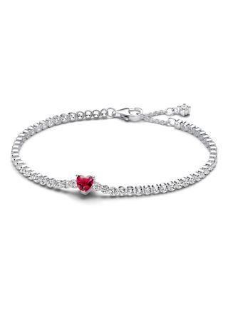 Pandora Timeless Red Sparkling Heart Sterling silver sydänrannekoru 590041C02