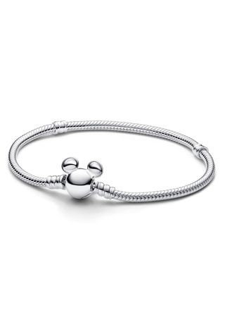 Pandora Disney x Pandora Mickey Mouse Clasp Moments Snake Chain Bracelet Sterling silver rannekoru 593061C00