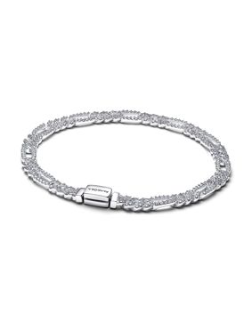 Pandora Timeless hopeinen ovaaliketjurannekoru 594227C01