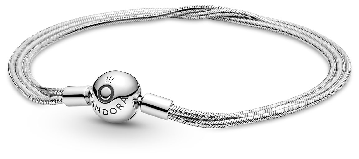 Pandora Moments rannekoru usealla käärmeketjulla 599338C00