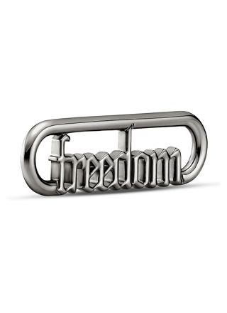 Pandora Me hela Styling Freedom Word Link Ruthenium-Plated 749666C00