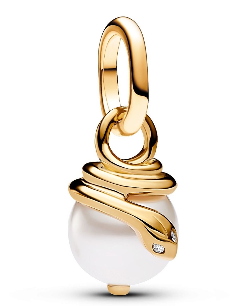 Pandora ME kullattu minihela käärme ja helmi 763375C01