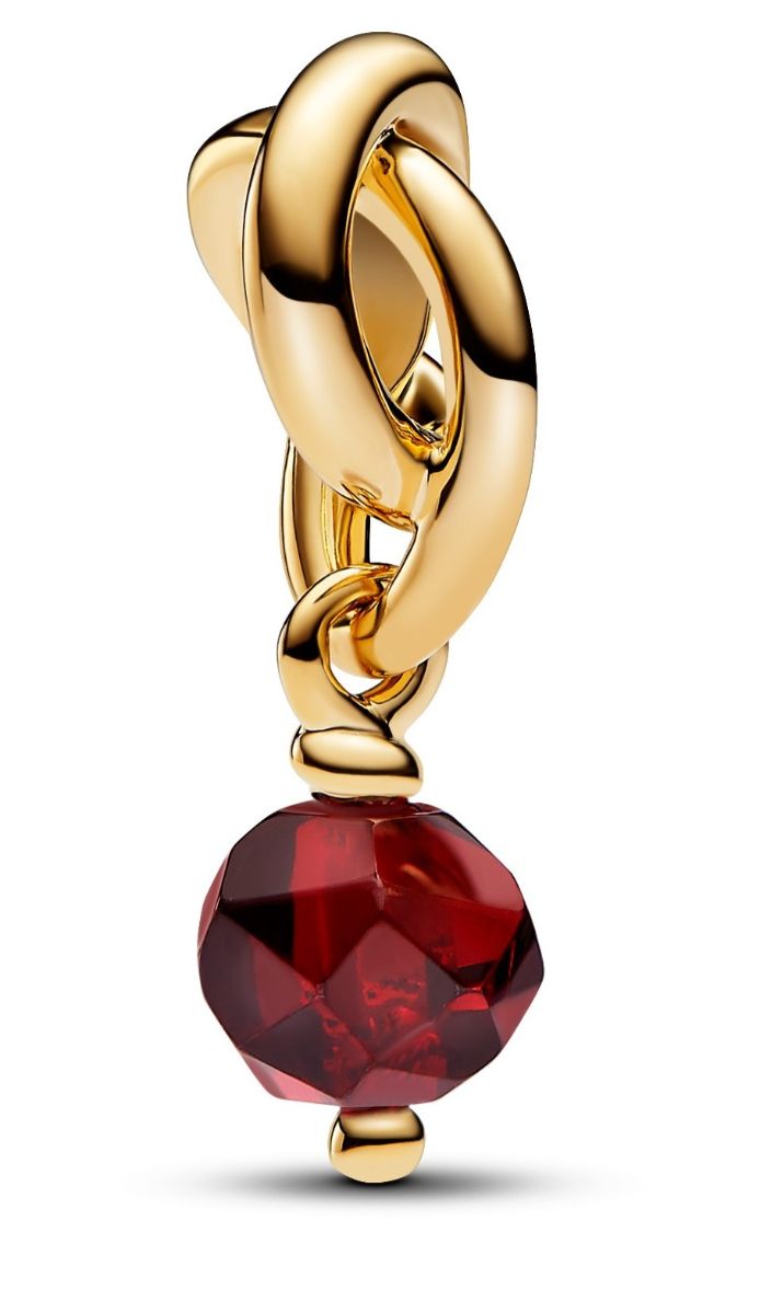 Pandora Moments kullattu hela syvänpunainen onnenkivi 763462C01