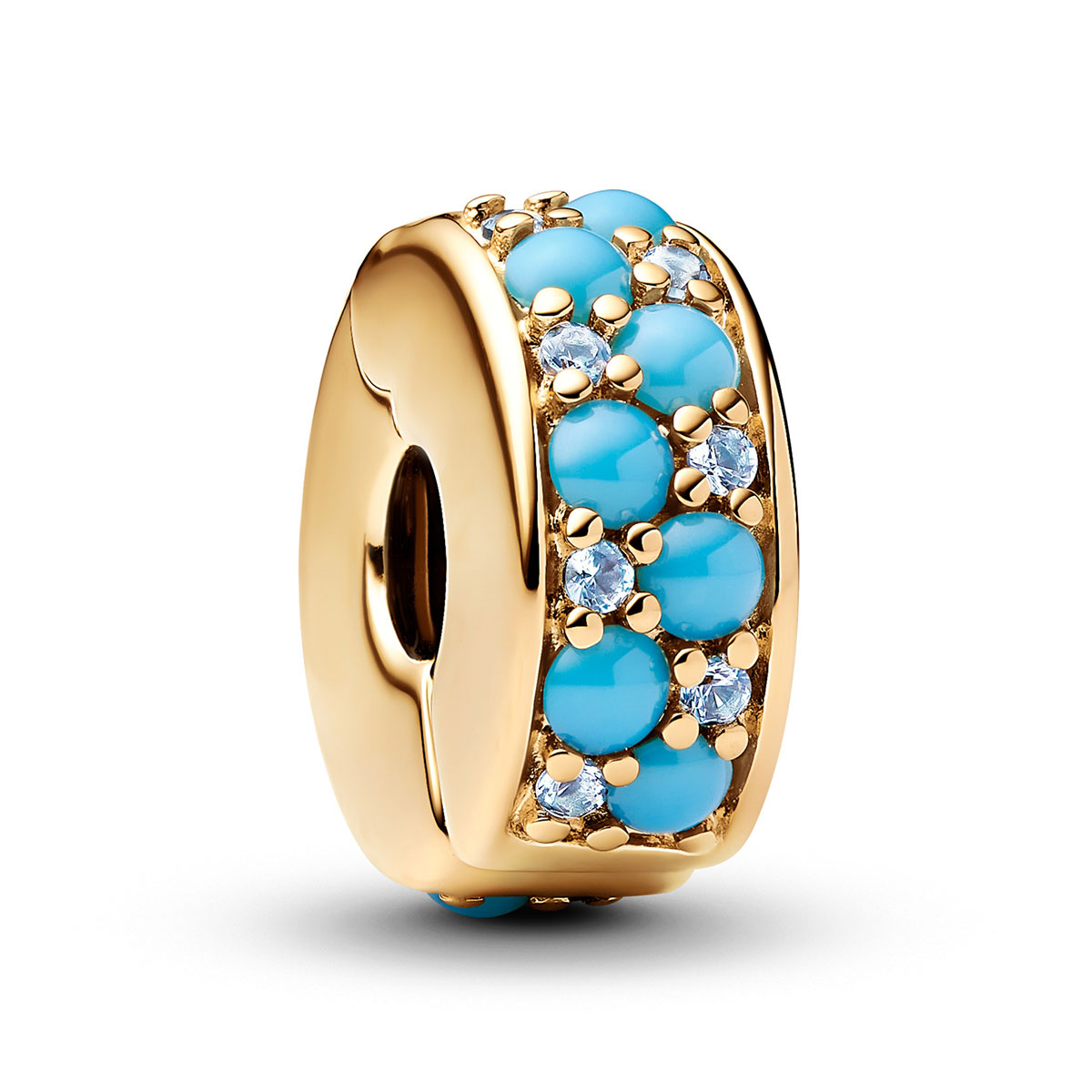 Pandora Moments kullattu turkoosi hela 763902C01