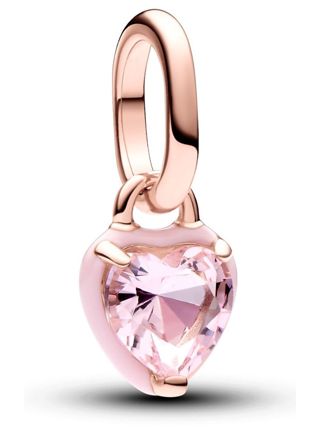 Pandora ME Pink Chakra Heart Mini Dangle Charm 14k Rose gold-plated hela 783042C01