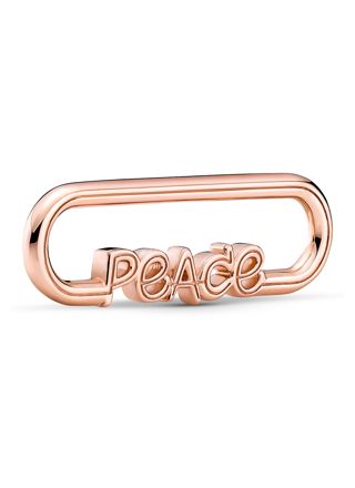 Pandora Me hela Styling Peace Word Link 14k Rose Gold-Plated 789698C00