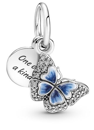 Pandora Moments Blue Butterfly & Quote hela riipus 790757C01