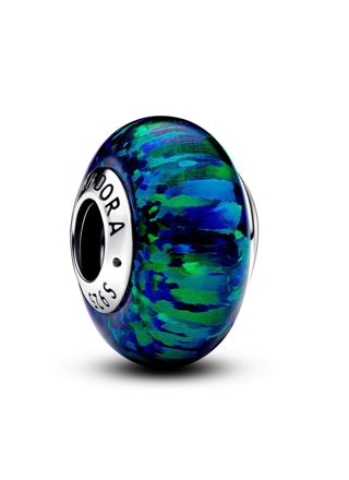 Pandora Moments hopeahela vihreänkirjava opaali 791691C04