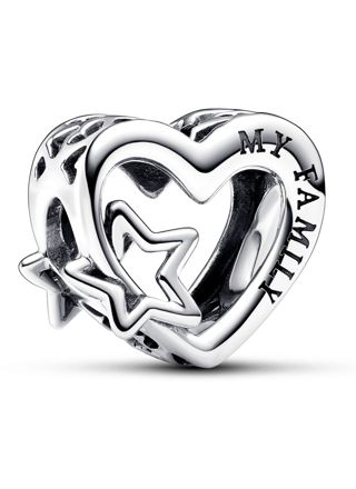Pandora Moments Openwork Family Heart & Star sterling silver hela 792829C00