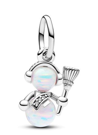 Pandora Moments Opalescent Snowman Sterling silver hela 792981C01