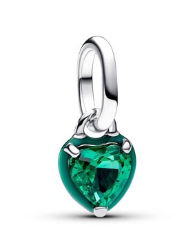 Pandora ME chakrasydän hopeinen minihela vihreä 793042C03