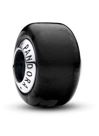 Pandora Moments musta hopeinen minihela muranolasi 793117C00