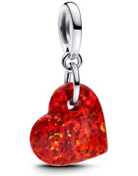Pandora Moments punainen opaali sydänhela 793348C01