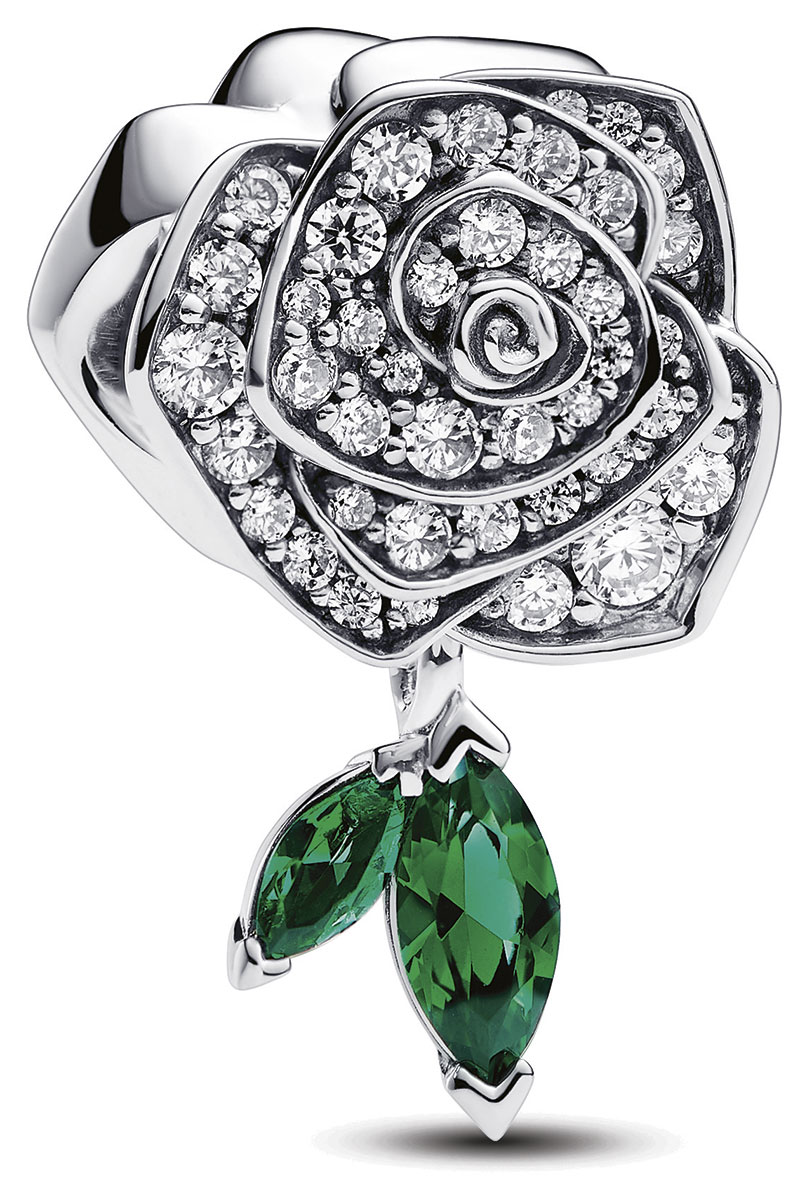 Pandora Moments hopeinen ruusuhela zirkonia