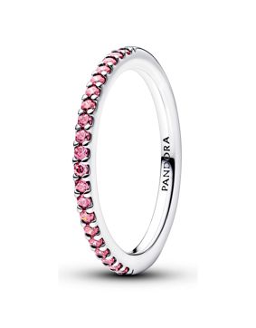 Pandora Timeless hopea sormus pinkki zirkonia 192999C02