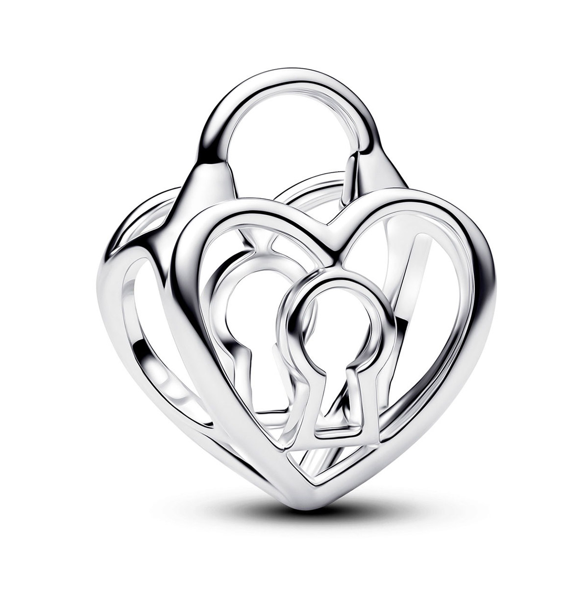 Pandora Moments hopea Sydänlukko hela 794358C00