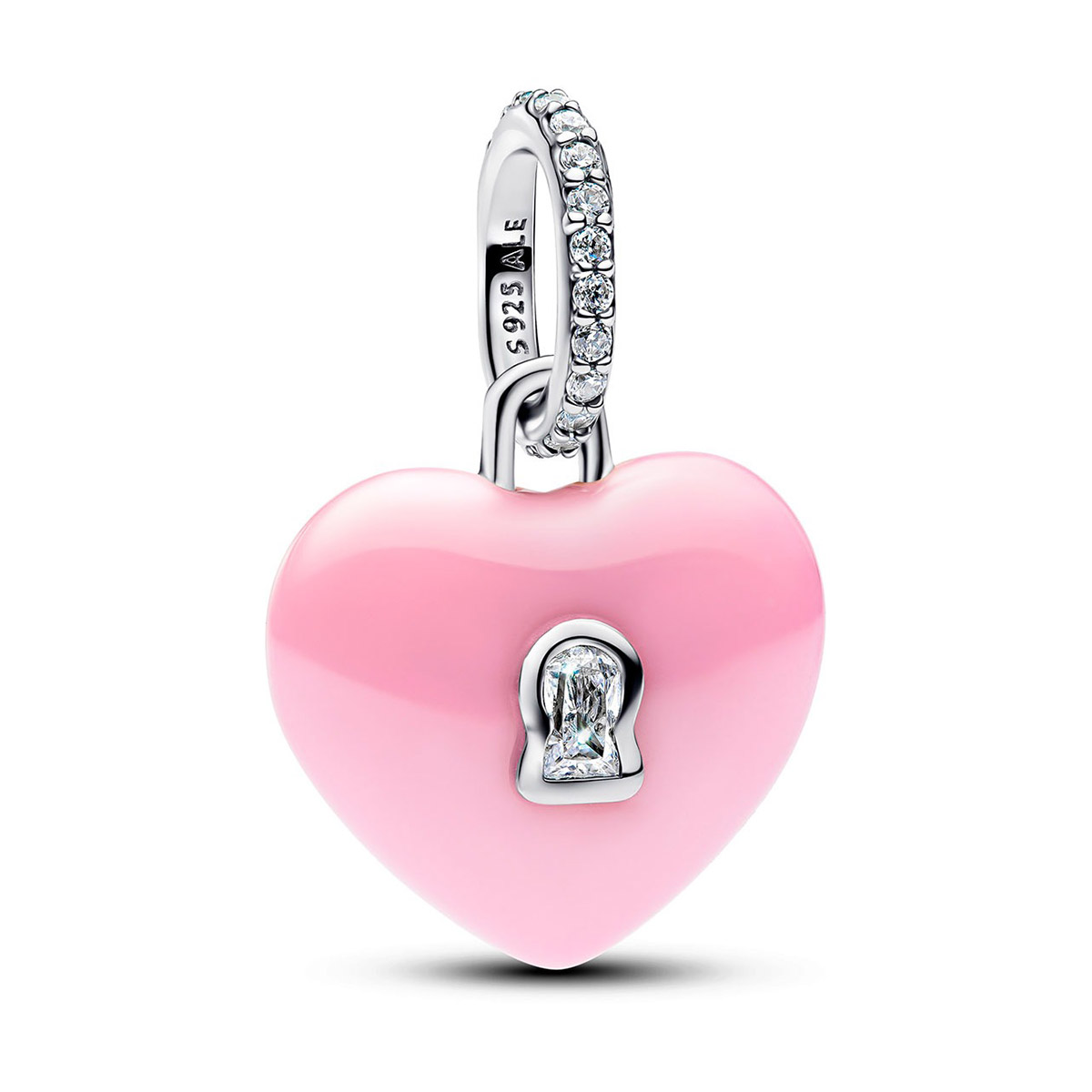 Pandora Moments hopea Pinkki sydänlukko hela 794424C01