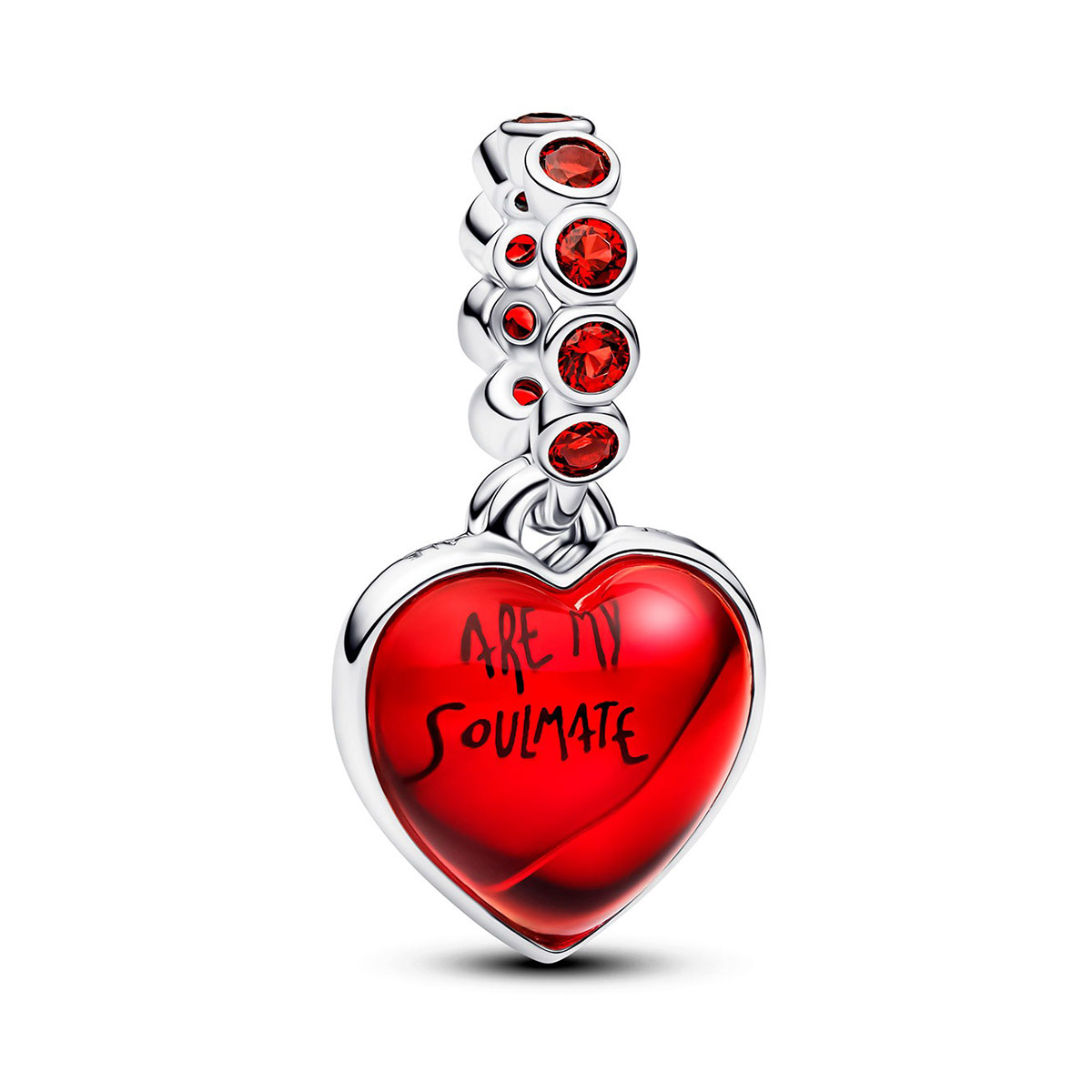 Pandora Moments hopea Punainen sydän hela 794429C01