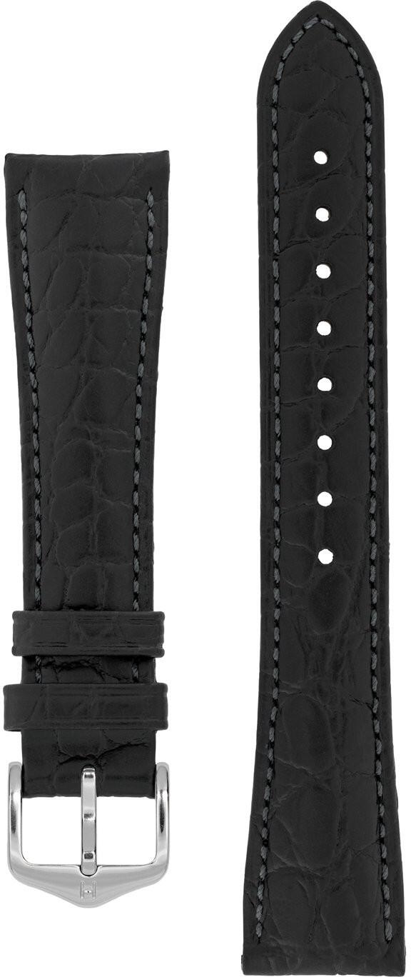 Hirsch Aristocrat musta nahkaranneke 038 28 0 50